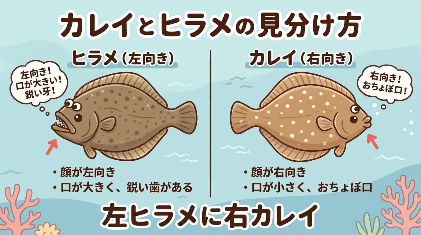 カレイとヒラメの見分け方